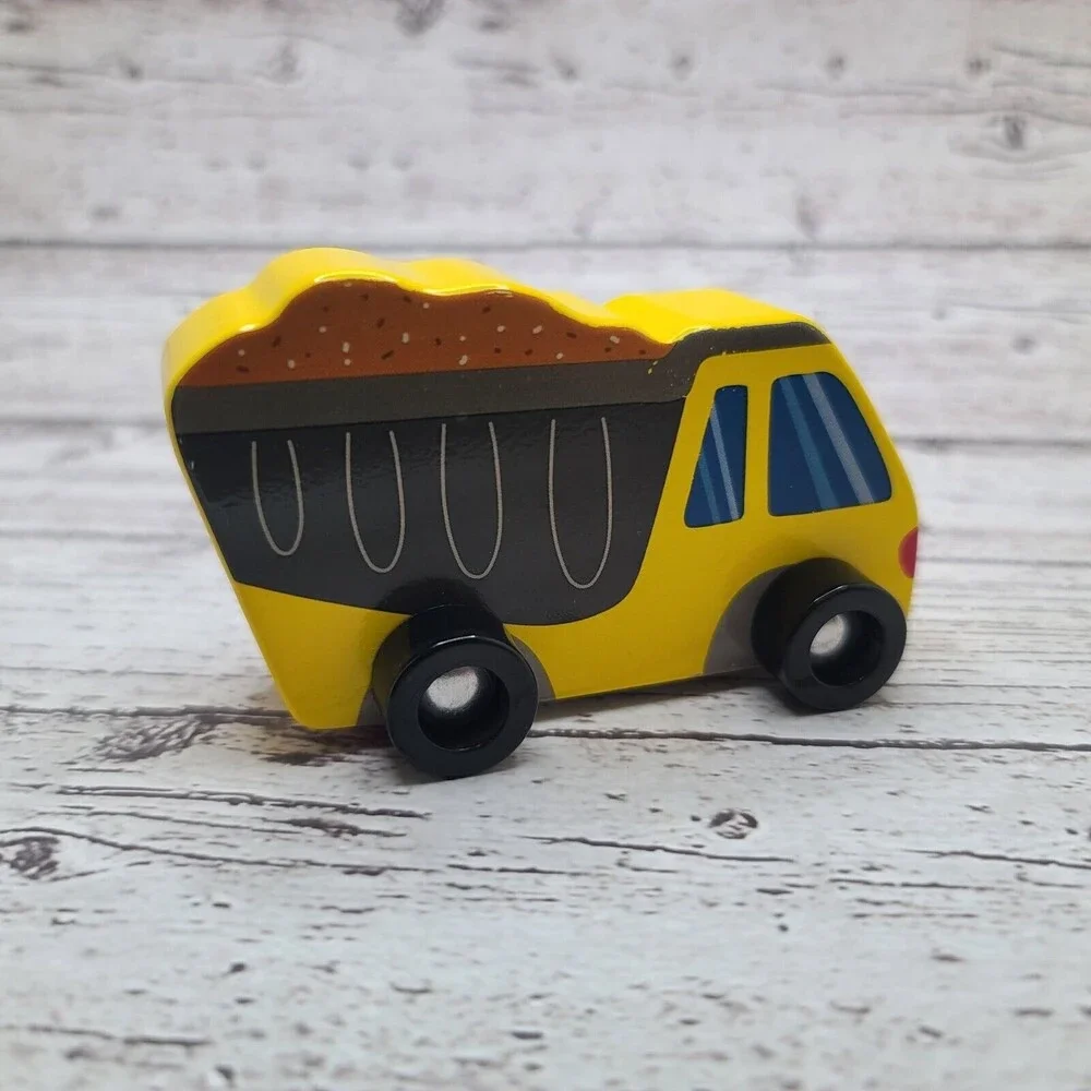 Wooden Toy Dump Truck Fire Truck Ankyo Toys Vehicles Lot of 2